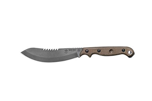 Tops Knives Brush Wolf Fixed Blade Knife with Leather Sheath
