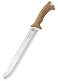 Colombian Raptor® Machete | 11 3/4' 3Cr13 Stainless Steel Blade | Sawback and Gut Hook | Ergonomic Brown ABS Handle | Includes Nylon Belt Sheath | 18' Overall Length