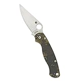 Spyderco Para Military 2 Folding Pocket Knife with 3.4' CPM S45VN Steel Blade and G-10 Handle - EDC Knife for Men and Women, Perfect for Hunting, Tactical, Camping, Survival - PlainEdge - C81GPCMO2