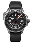 UNDONE Aquadeep Automatic Dive Watch for Men 43mm 500M Water Resistance Wristwatch Diver for Men with Rubber Strap (Black Dial | Black Rubber Strap)